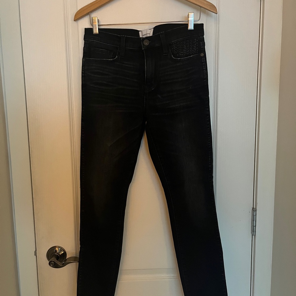 Current/Elliott black ankle skinny jeans size 28